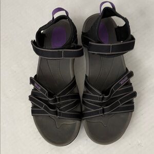 EUC Teva Tirra 4266 Hiking Outdoor Sports Sandals Black Gray Women’s Size 9.5